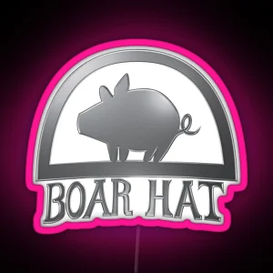 Boar Hat Sign 3D Fancy Alternate RGB Neon Sign
