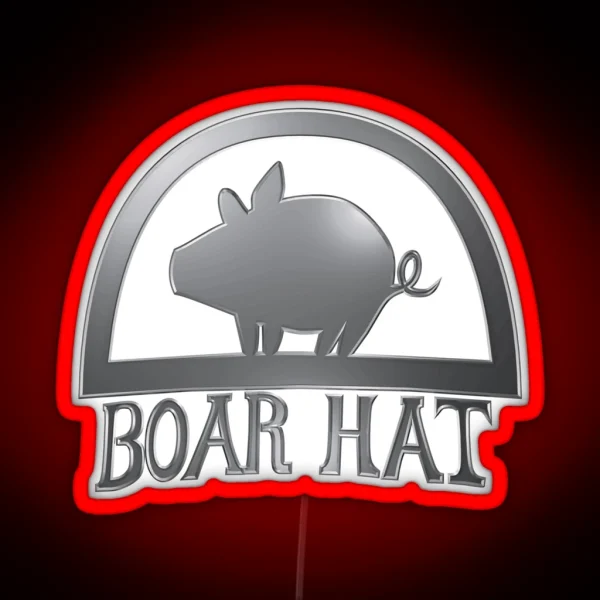 Boar Hat Sign 3D Fancy Alternate RGB Neon Sign