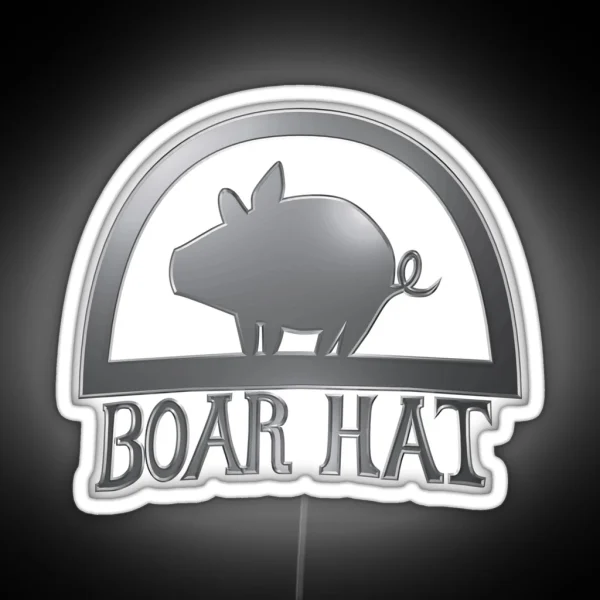 Boar Hat Sign 3D Fancy Alternate RGB Neon Sign