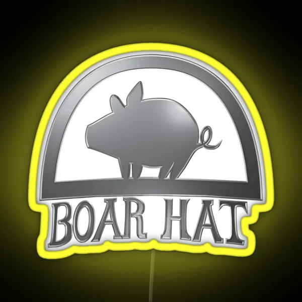 Boar Hat Sign 3D Fancy Alternate RGB Neon Sign