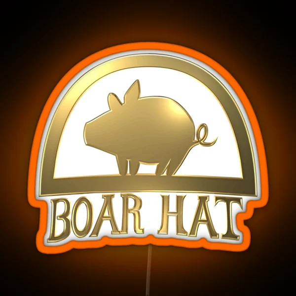 Boar Hat Sign 3D Fancy RGB Neon Sign