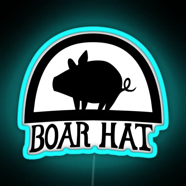 Boar Hat Sign Inverted RGB Neon Sign