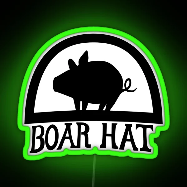 Boar Hat Sign Inverted RGB Neon Sign