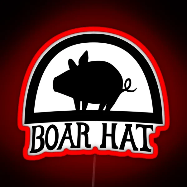Boar Hat Sign Inverted RGB Neon Sign