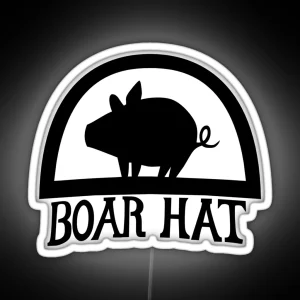 Boar Hat Sign Inverted RGB Neon Sign