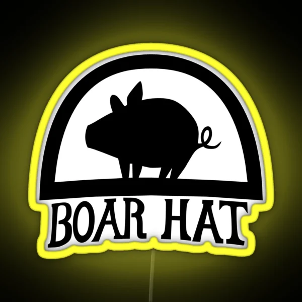 Boar Hat Sign Inverted RGB Neon Sign