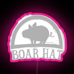 Boar Hat White RGB Neon Sign
