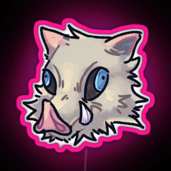 Boar Head RGB Neon Sign