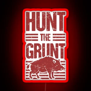 Boar Hog Hunt Wild Pig Hunting Grunt RGB Neon Sign