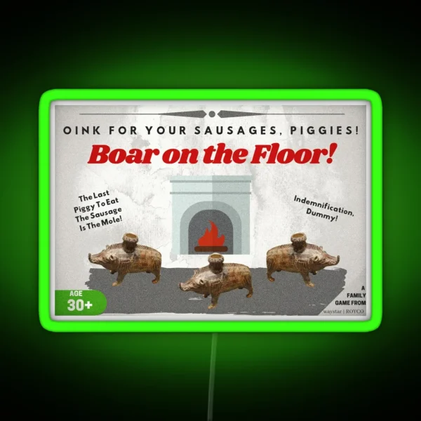BOAR ON THE FLOOR RGB Neon Sign