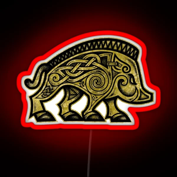 Boar War Pig RGB Neon Sign