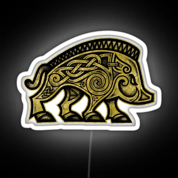 Boar War Pig RGB Neon Sign