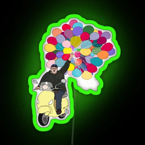 Bob Goff With Balloons RGB Neon Sign