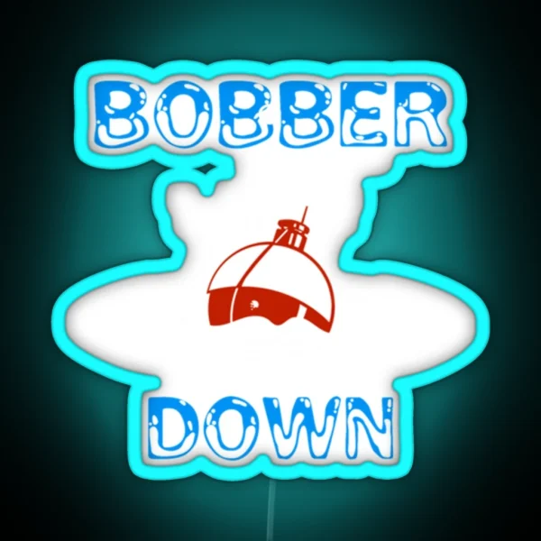 Bobber Down Fishing Design Classic Led RGB Neon Sign