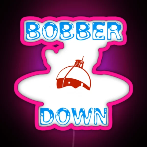 Bobber Down Fishing Design Classic Led RGB Neon Sign