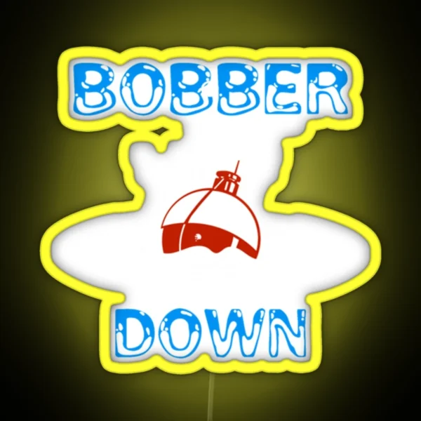 Bobber Down Fishing Design Classic Led RGB Neon Sign