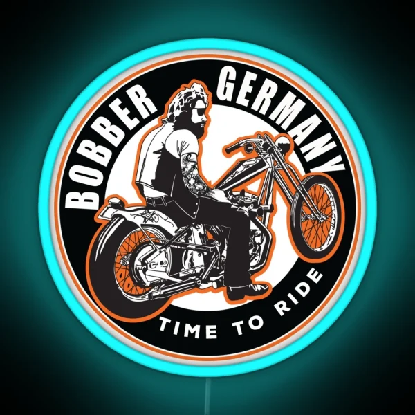 Bobber Germany Motorcycle Chopper RGB Neon Sign