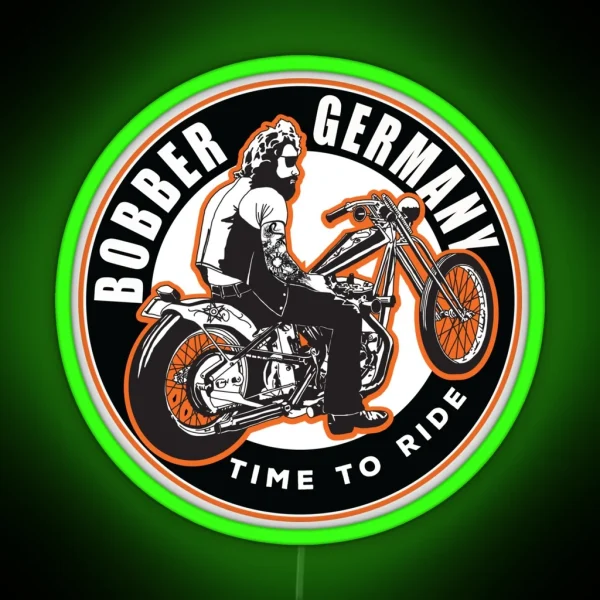 Bobber Germany Motorcycle Chopper RGB Neon Sign