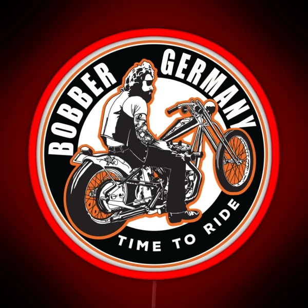 Bobber Germany Motorcycle Chopper RGB Neon Sign