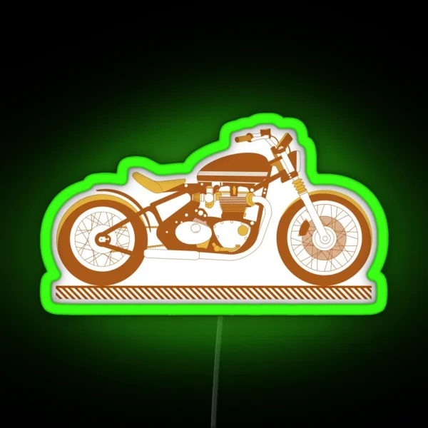 Bobber Motorcycle RGB Neon Sign