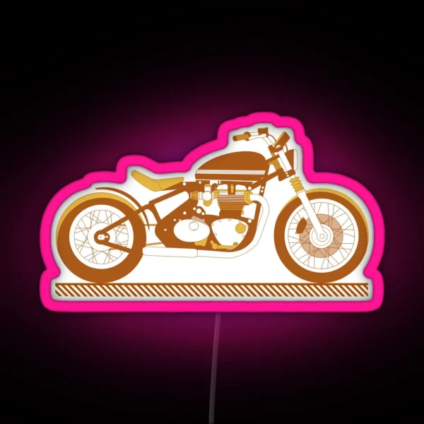 Bobber Motorcycle RGB Neon Sign