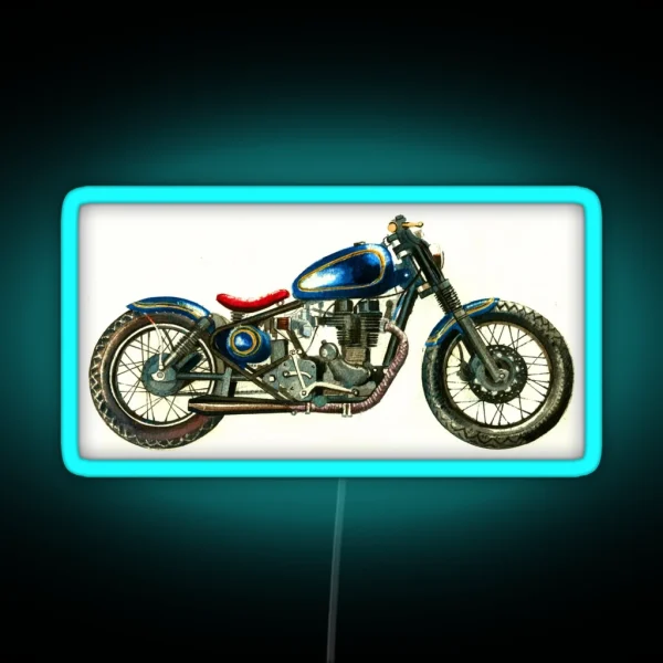 Bobber Motorcycle RGB Neon Sign
