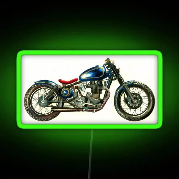 Bobber Motorcycle RGB Neon Sign