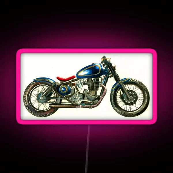 Bobber Motorcycle RGB Neon Sign