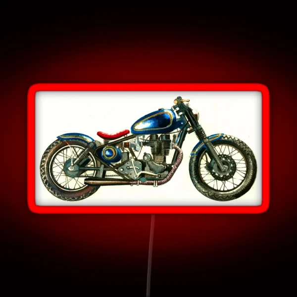 Bobber Motorcycle RGB Neon Sign