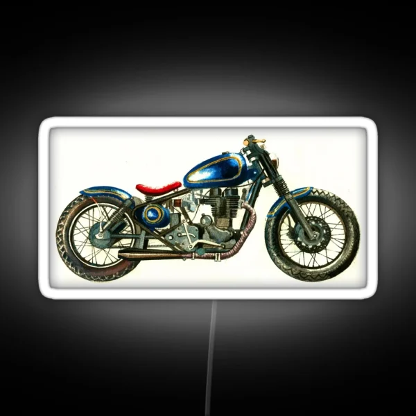 Bobber Motorcycle RGB Neon Sign