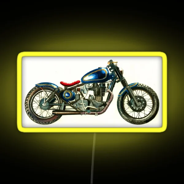 Bobber Motorcycle RGB Neon Sign