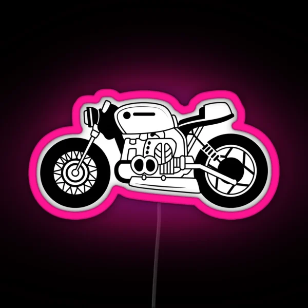 Bobber Motorcycle RGB Neon Sign