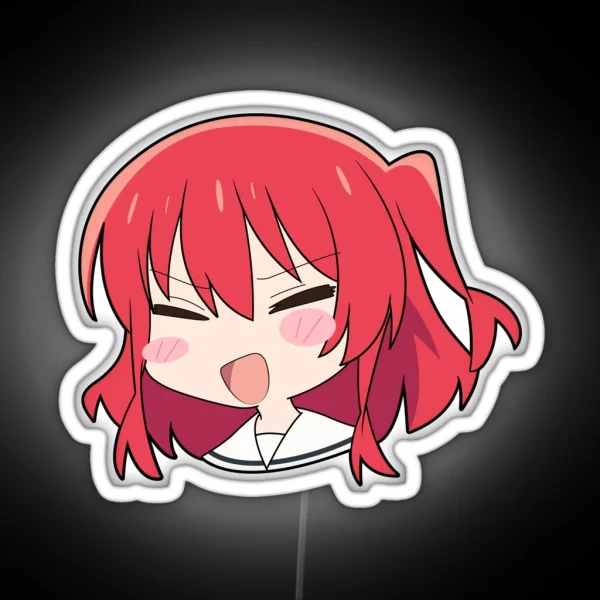 Bocchi The Rock Kita Chibi Head RGB Neon Sign