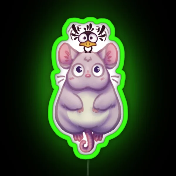 Boh And Yu Bird Spirited Away RGB Neon Sign