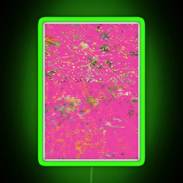 Bohemian Fiber Art Bubble Gum Pink RGB Neon Sign