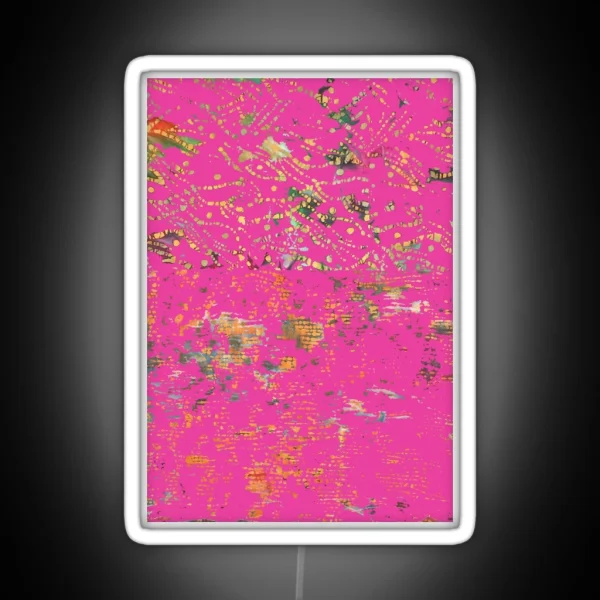 Bohemian Fiber Art Bubble Gum Pink RGB Neon Sign