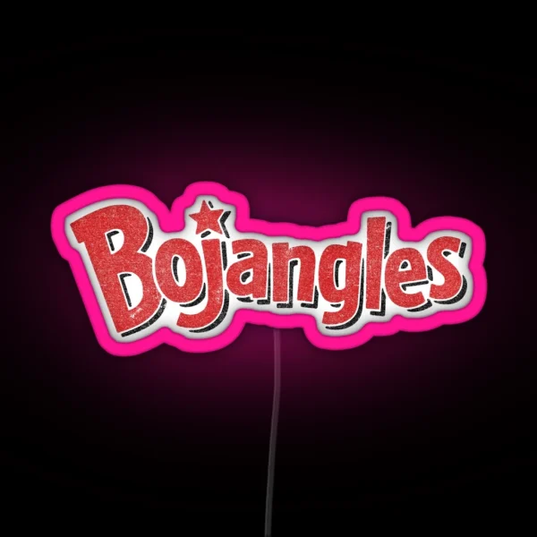 Bojangles Vintage Faded Texture Logo RGB Neon Sign