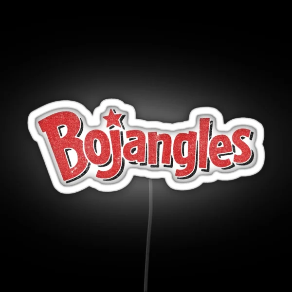 Bojangles Vintage Faded Texture Logo RGB Neon Sign