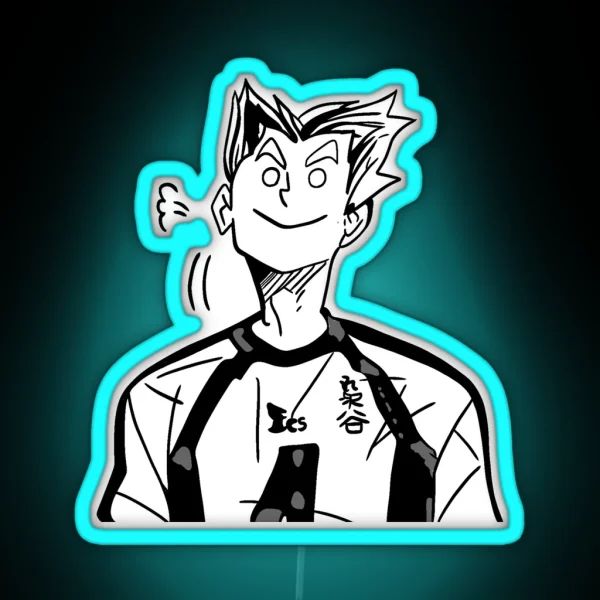 Bokuto Smiling RGB Neon Sign
