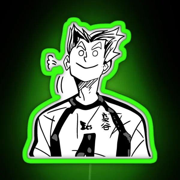 Bokuto Smiling RGB Neon Sign