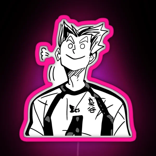 Bokuto Smiling RGB Neon Sign