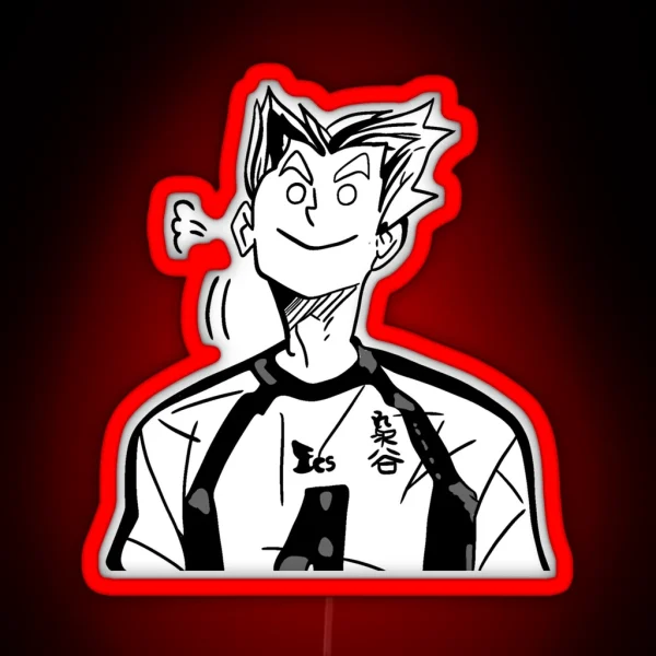 Bokuto Smiling RGB Neon Sign