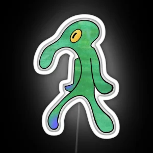 Bold And Brash Squidward Art RGB Neon Sign