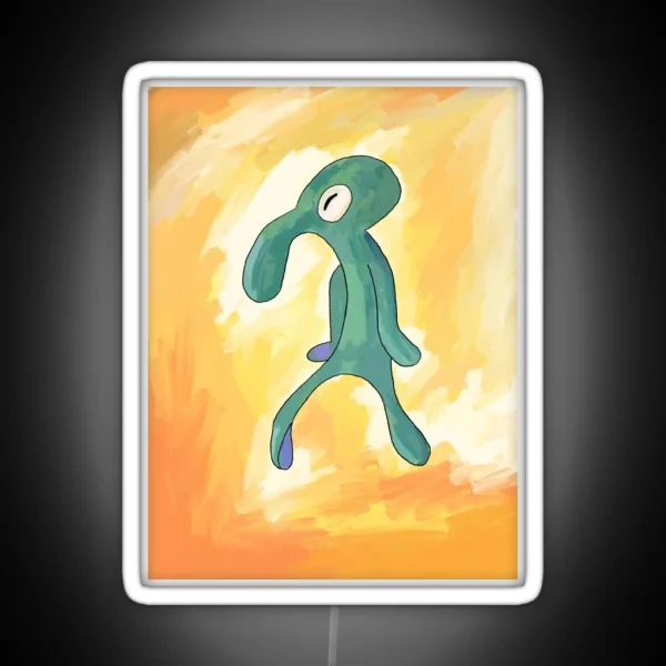 Bold And Brash Squidward Painting Spongebob RGB Neon Sign