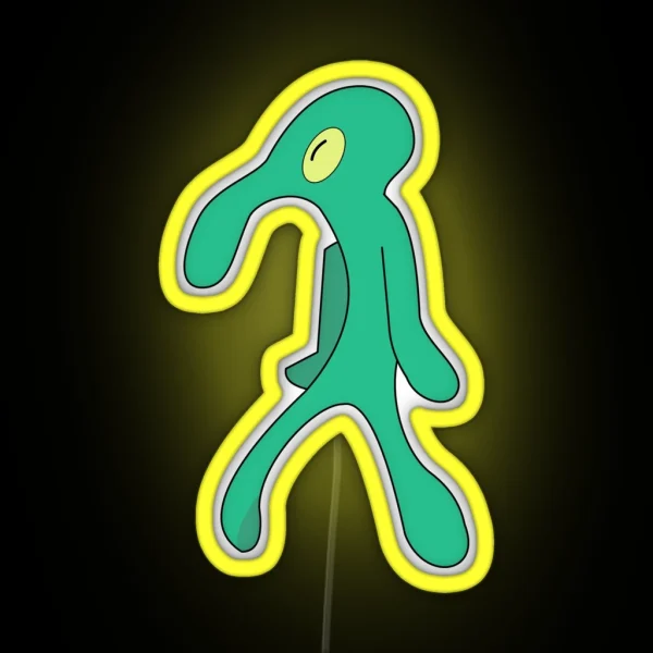 Bold And Brash Squidward S Painting RGB Neon Sign