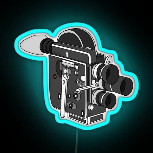 Bolex H16 Film Camera RGB Neon Sign