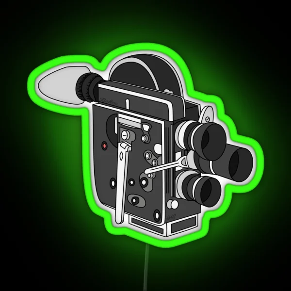 Bolex H16 Film Camera RGB Neon Sign