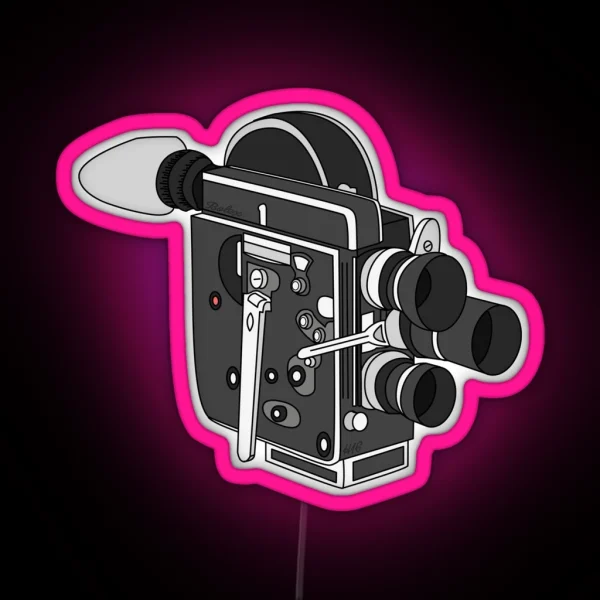 Bolex H16 Film Camera RGB Neon Sign
