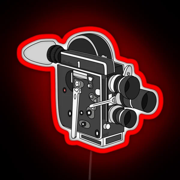 Bolex H16 Film Camera RGB Neon Sign