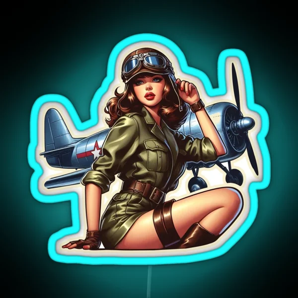 Bombshell Ww2 Vintage Led RGB Neon Sign